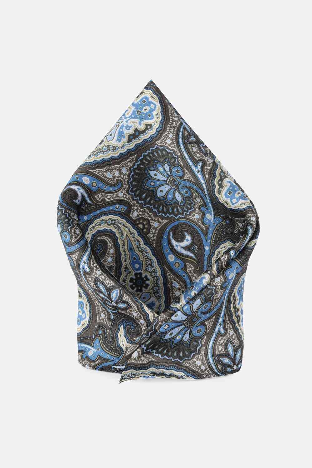 Men Brown Print Formal Pocket Square