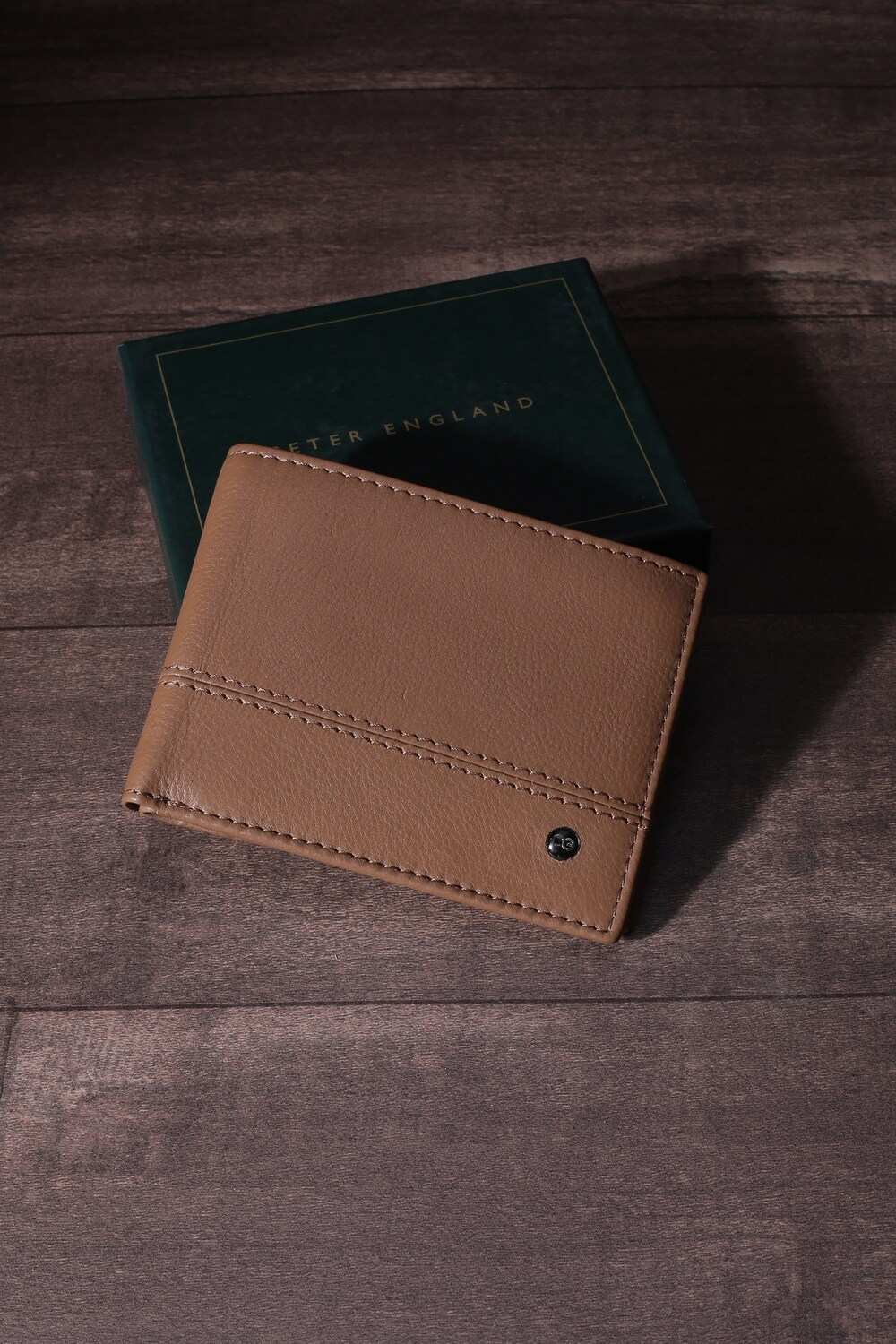 Men Brown Textured Leather Wallet