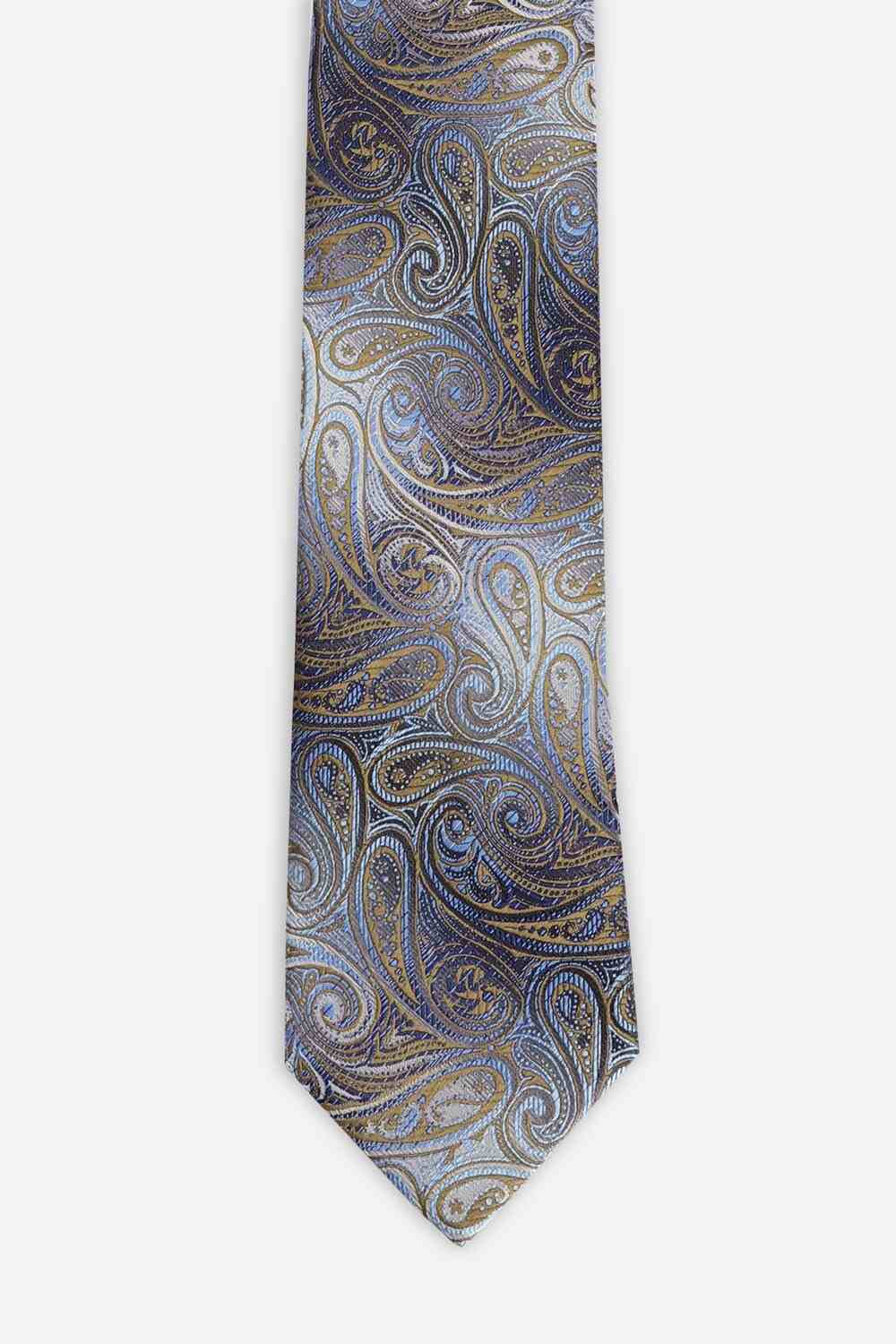 Men Grey Embroidered Tie