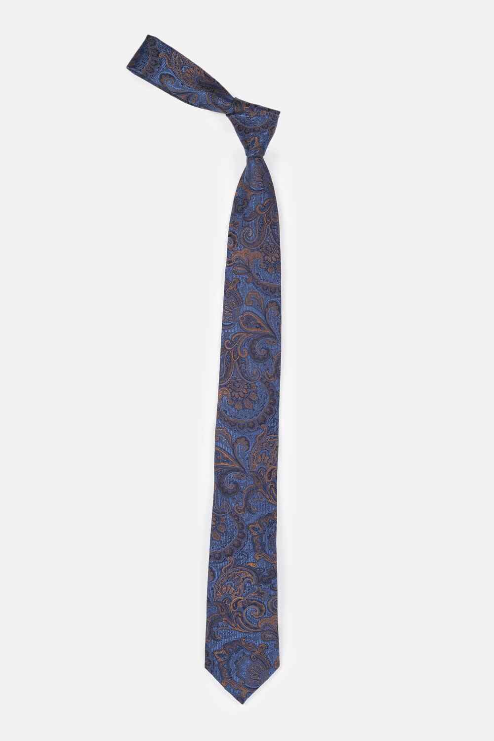 Men Blue Embroidered Tie