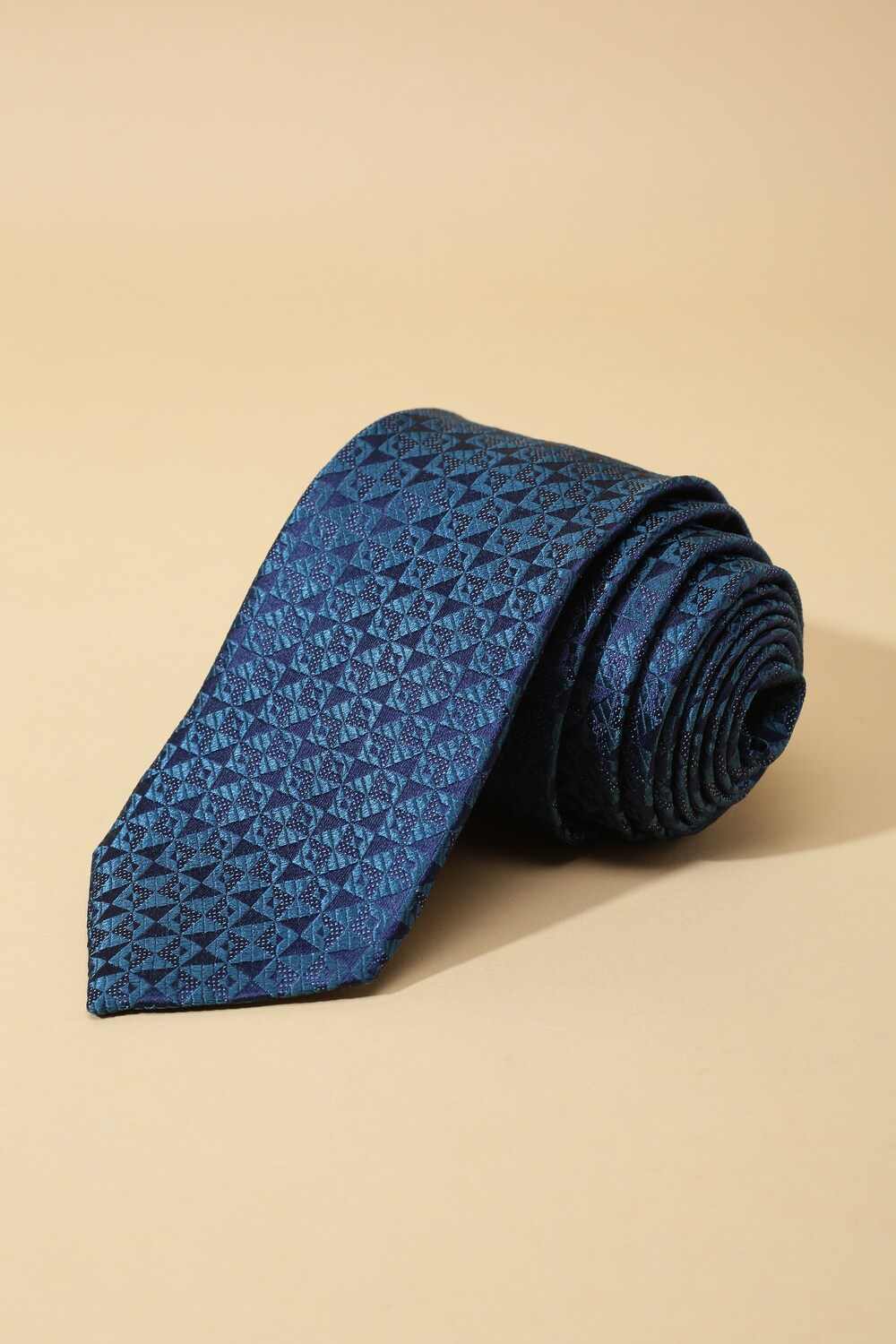 Men Blue Embroidered Tie