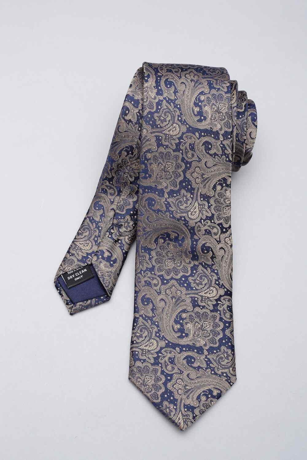 Men Grey Embroidered Tie