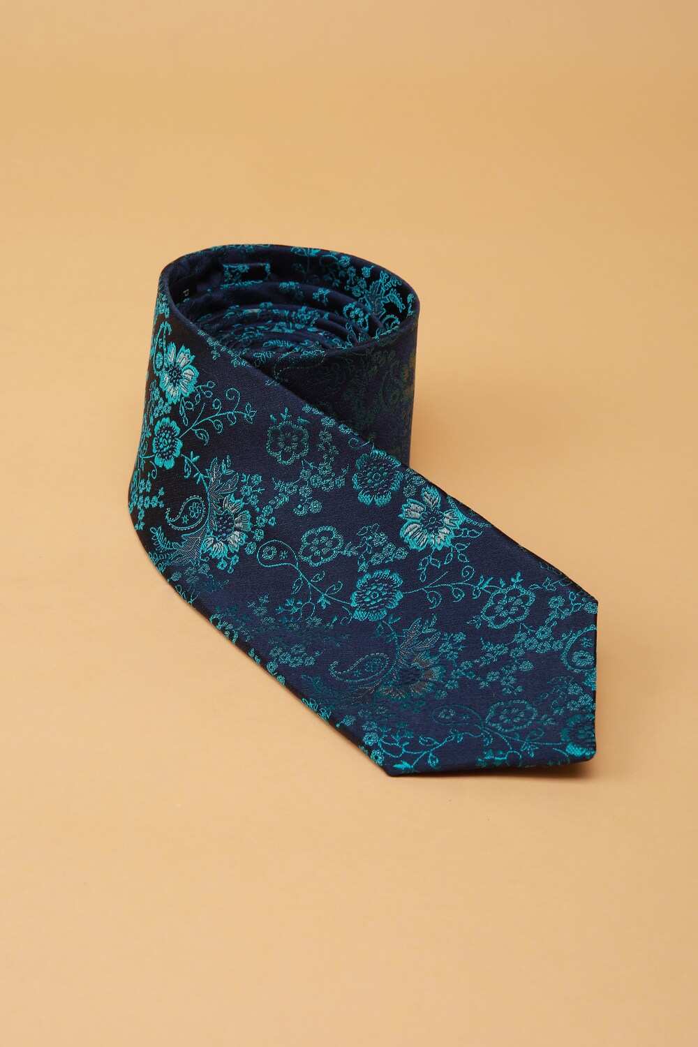 Men Navy Embroidered Tie