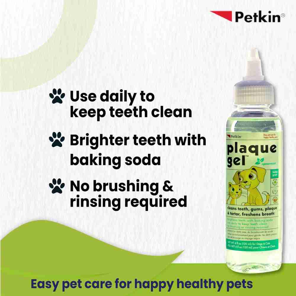 Petkin Plaque Gel Spearmint - 120 Ml