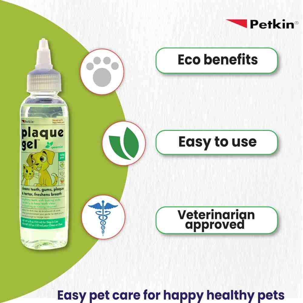 Petkin Plaque Gel Spearmint - 120 Ml