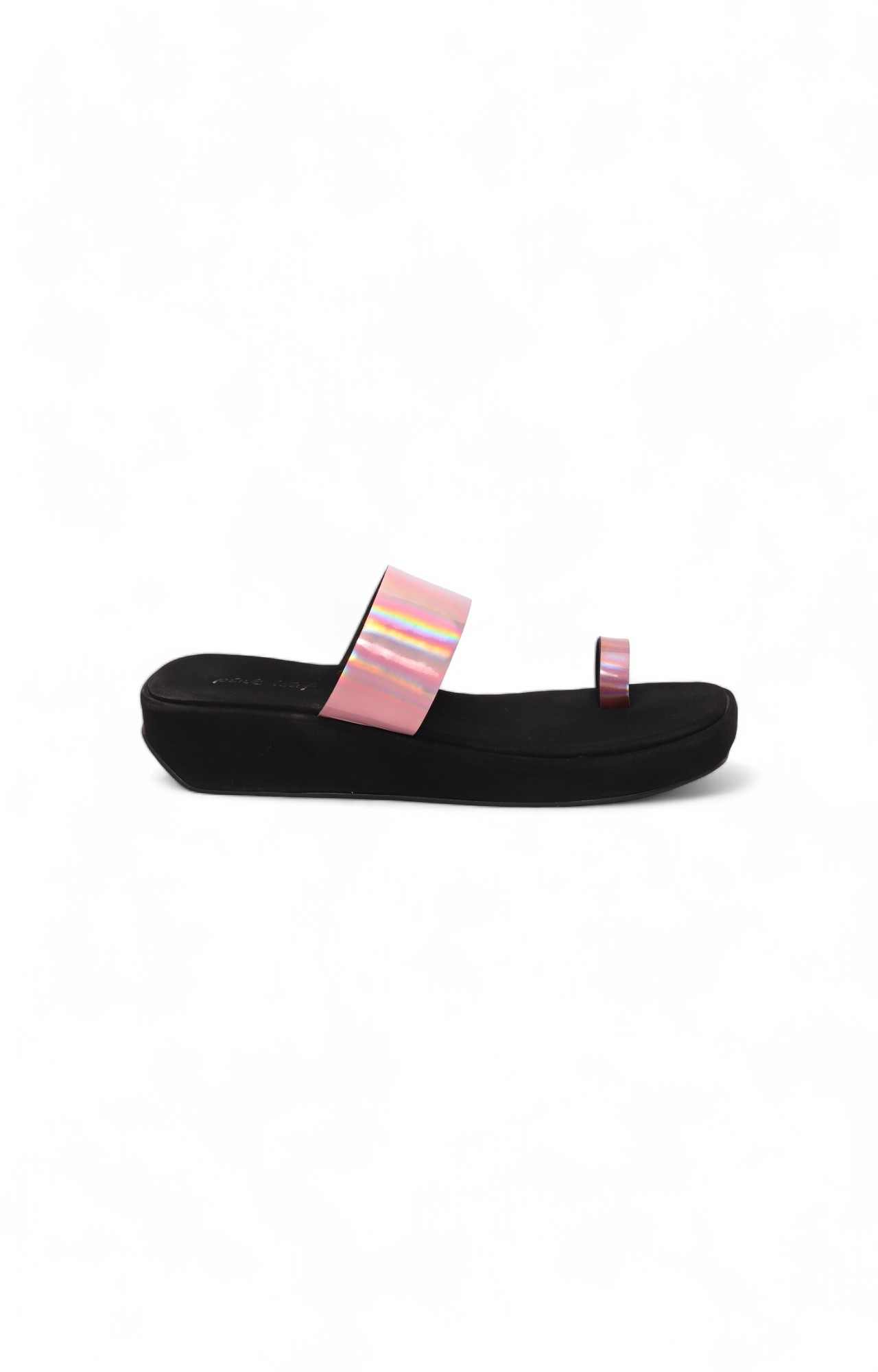 Women Peach Toe-Ring Pattern Wedges