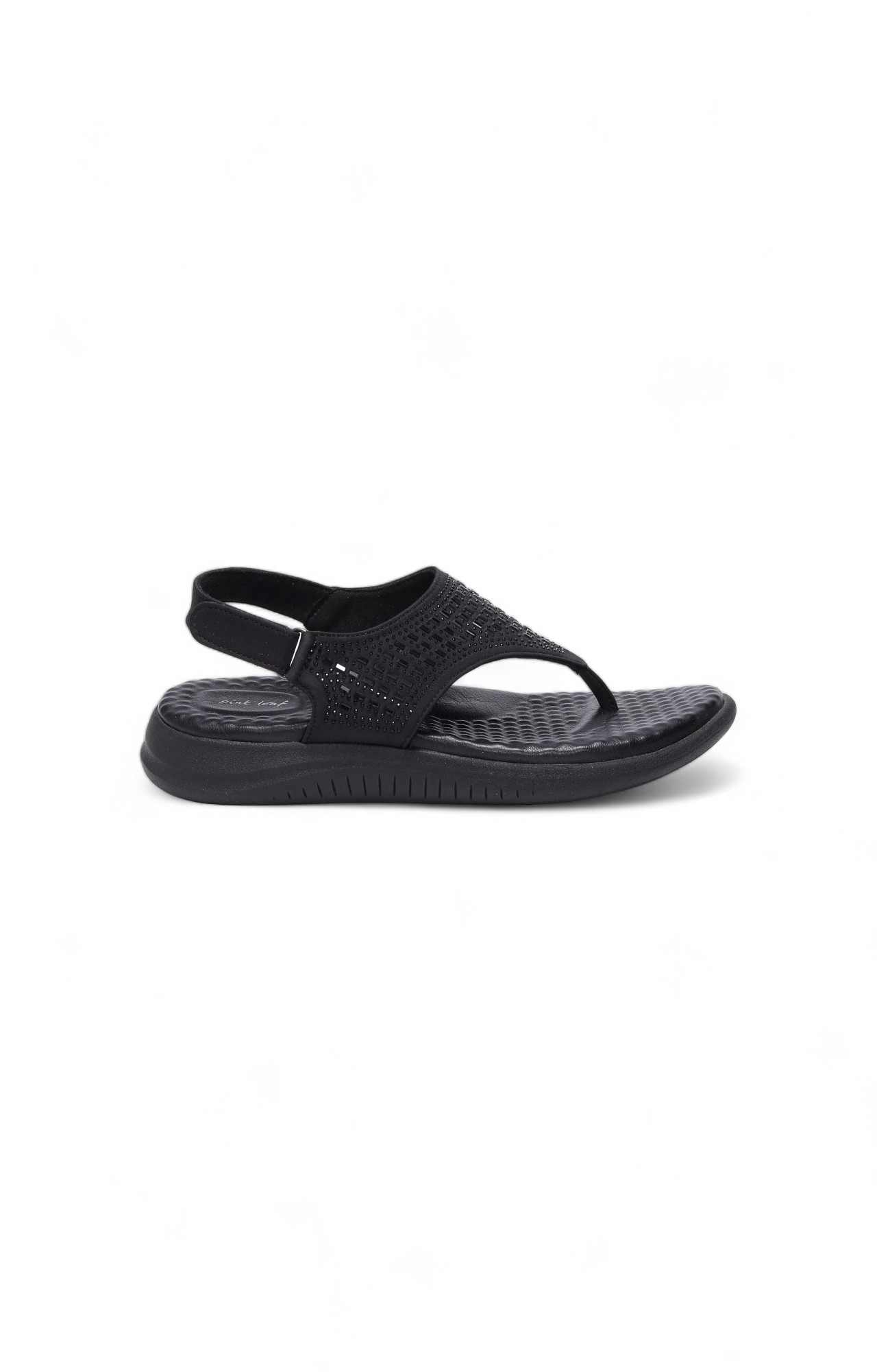 Women Black Comfy Velcro Sandals