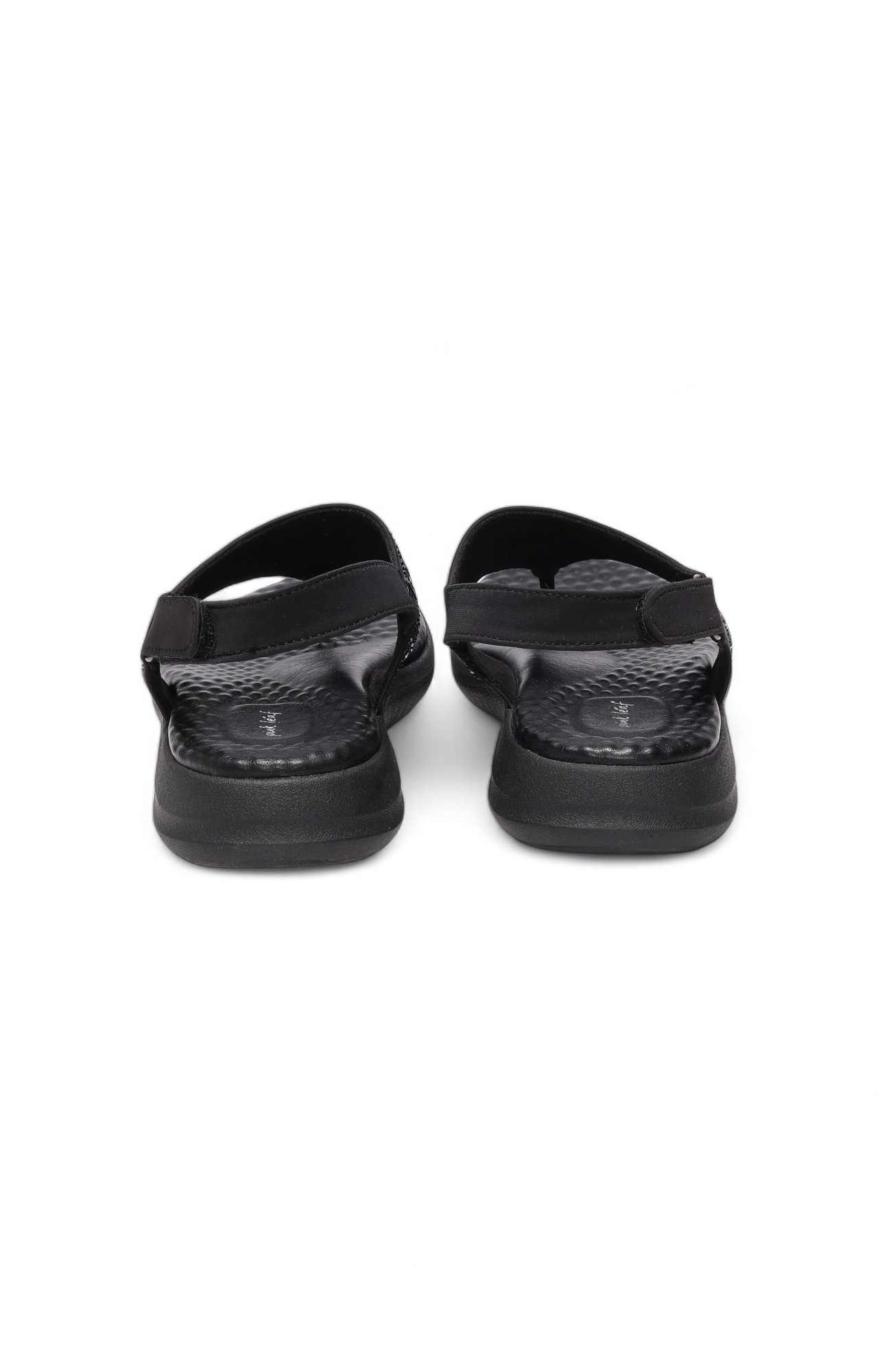 Women Black Comfy Velcro Sandals