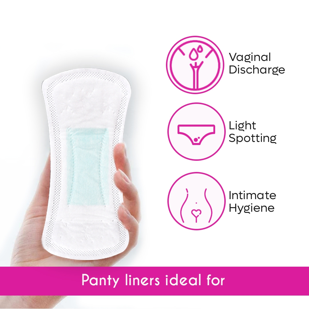 Pinqstory Pvt. Ltd. | Pinq Polka Large Premium Ultra Thin Organic Cotton Soft Feel Pantyliners, For Discharge with Individual Disposable Biodegradable Pouch 3