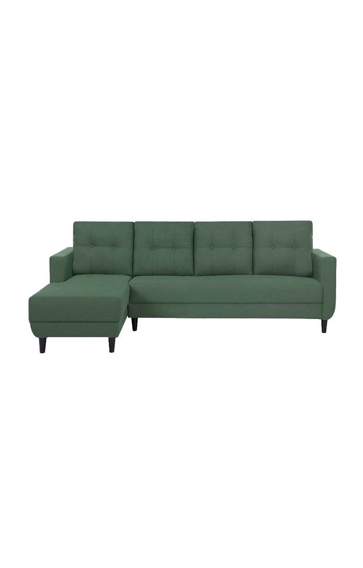 neudot Aria 6 Seater RHS Sectional Sofa in Earth Green Colour
