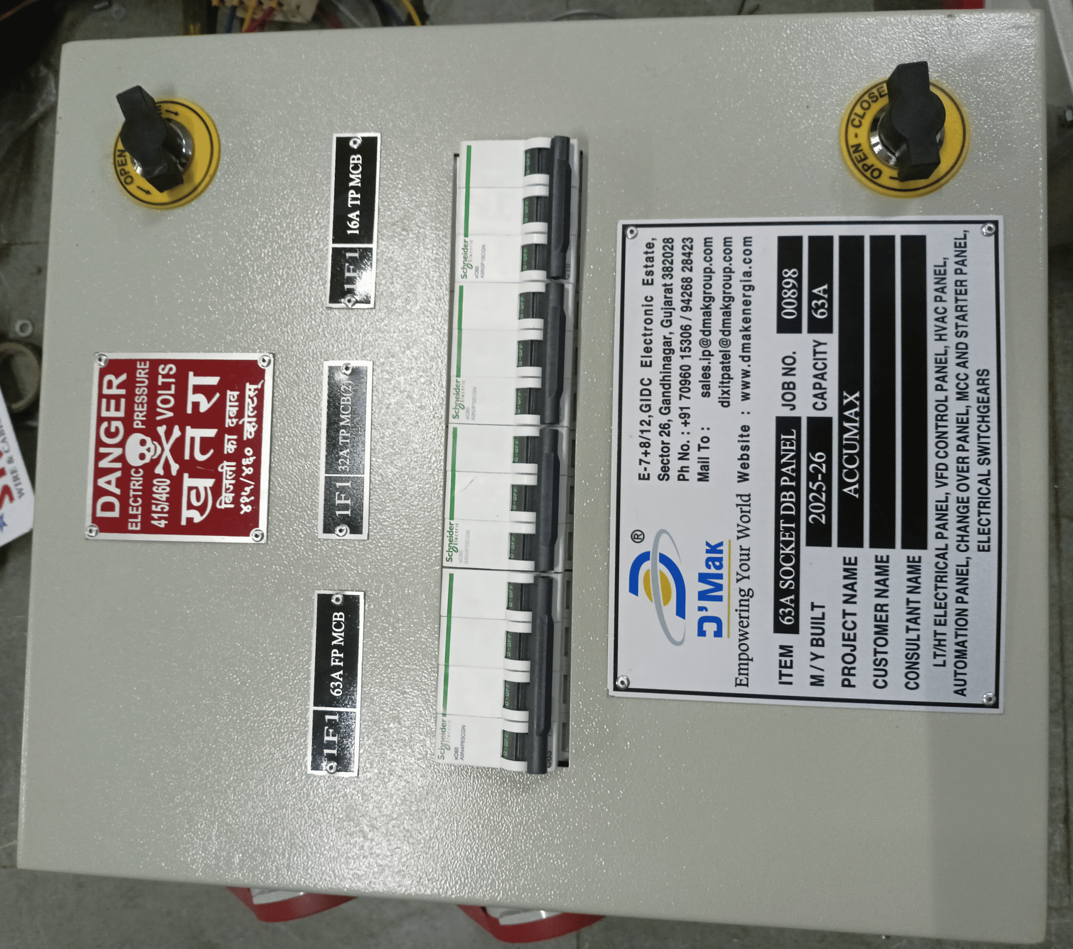 00898.1 (D'MAK Power Distribution Panel- D'MAK/2025-26/00898.1)