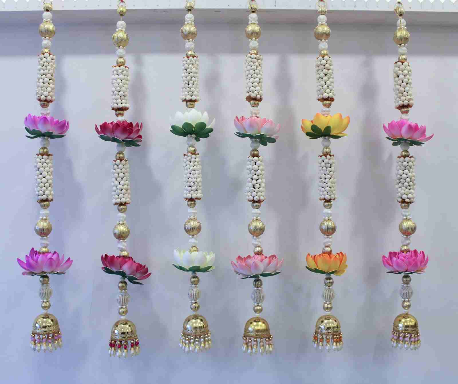 Handcrafted Gota Lace Torans with Crochet Beads
