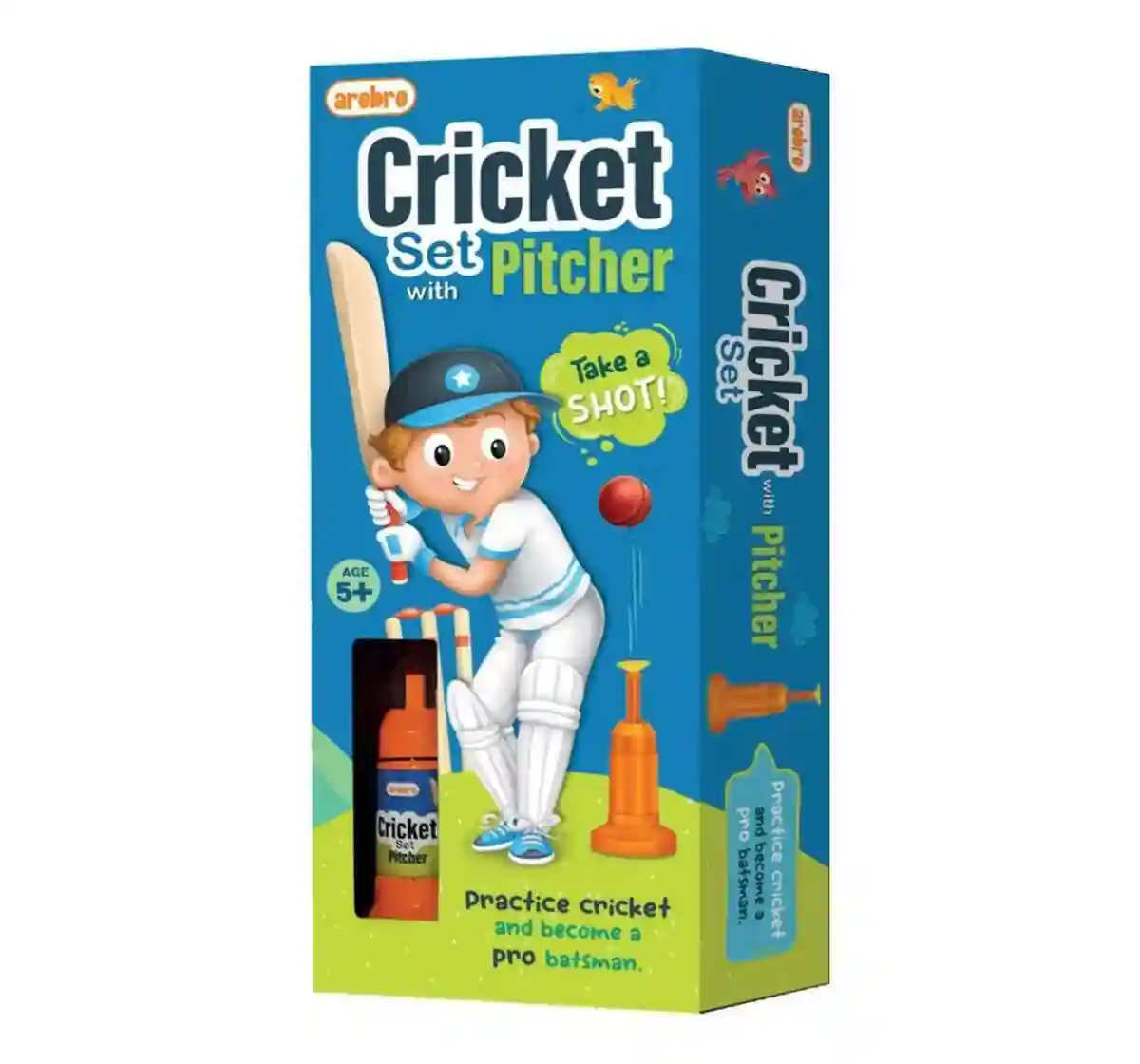 Arobro Cricket Set With Pitcher, 3Y+