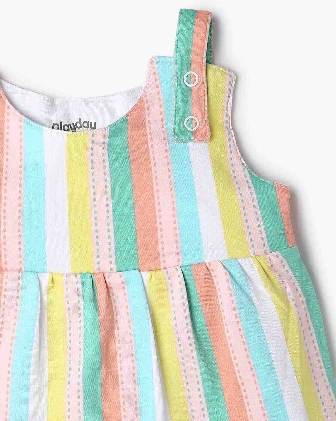 PLAYDAY | Girls Printed Regular Fit Top & Pants Set with Romper|8