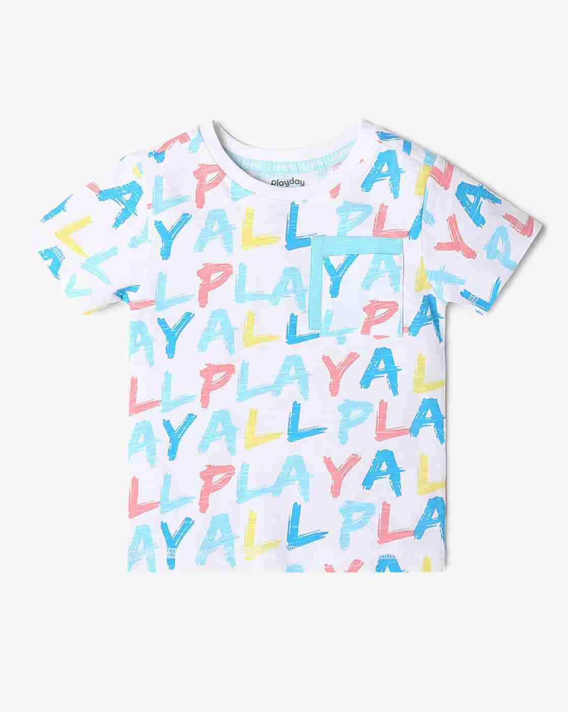 PLAYDAY | Boys All-Over Print Regular Fit Crew-Neck T-Shirt|0