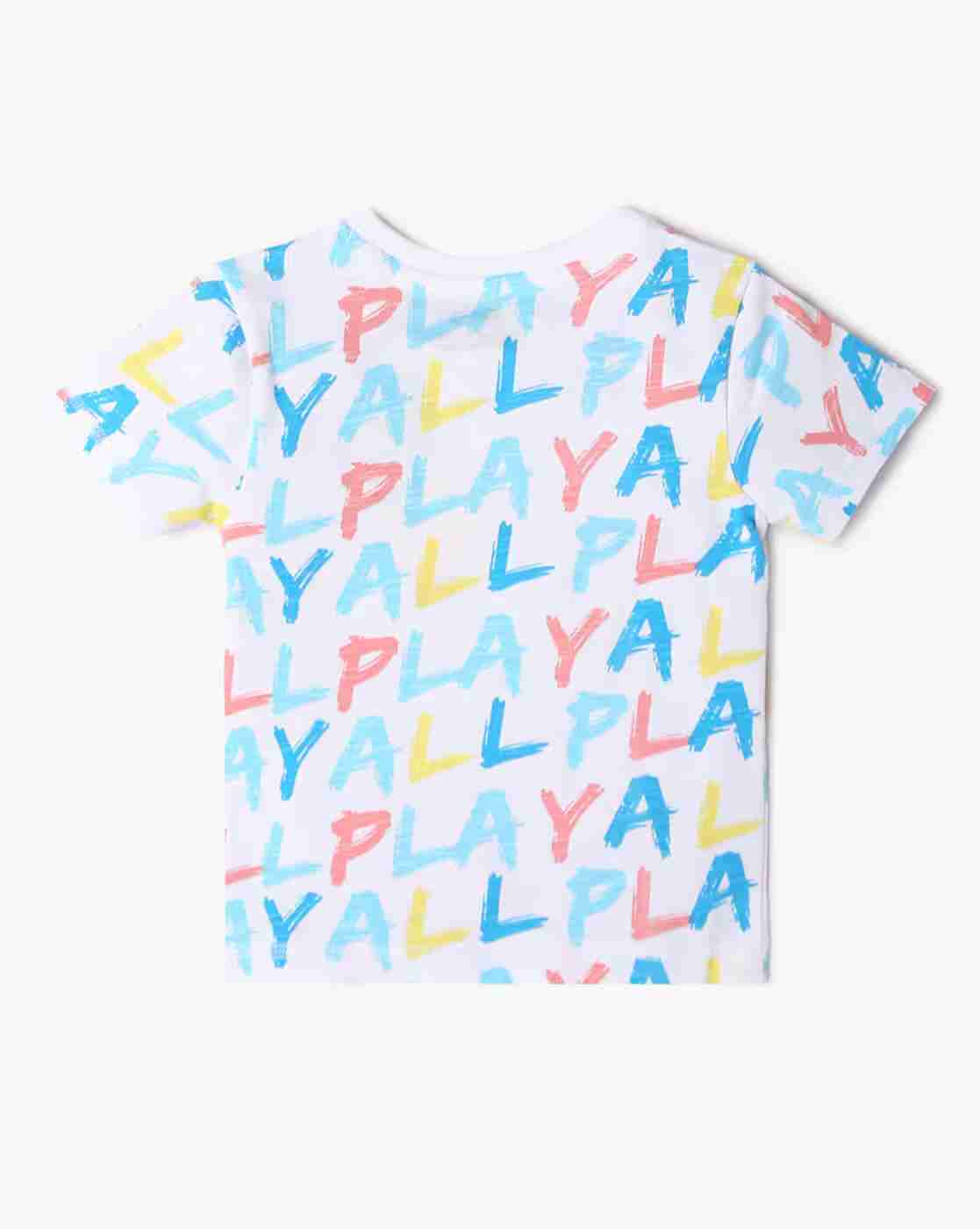 PLAYDAY | Boys All-Over Print Regular Fit Crew-Neck T-Shirt|1