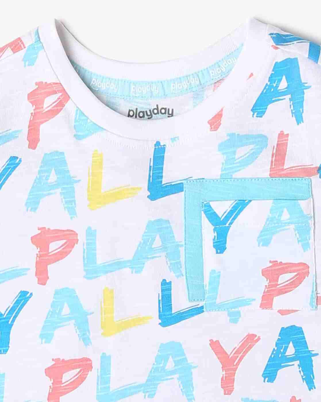 PLAYDAY | Boys All-Over Print Regular Fit Crew-Neck T-Shirt|2