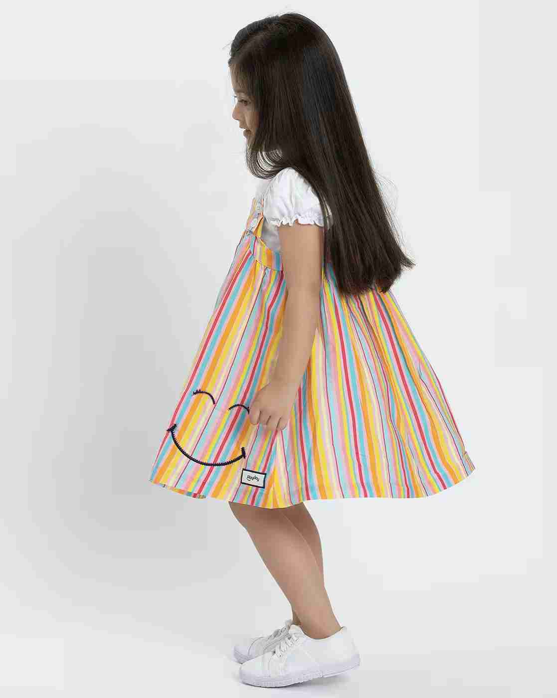 PLAYDAY | Women Striped Flared Dress with Top|5