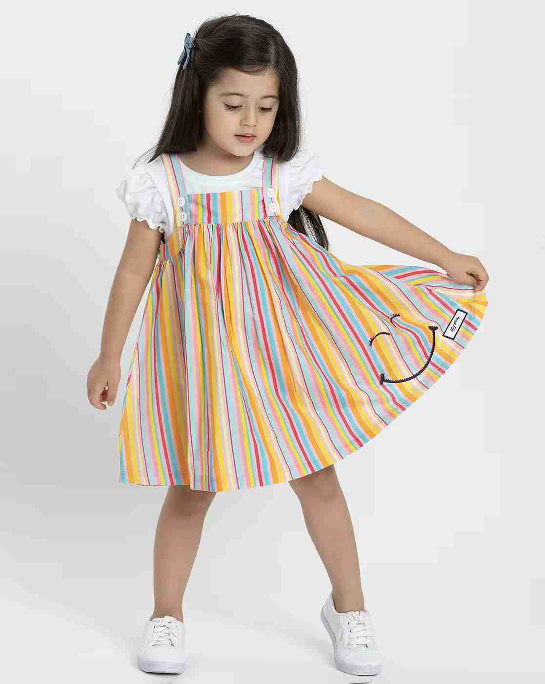 PLAYDAY | Women Striped Flared Dress with Top|7