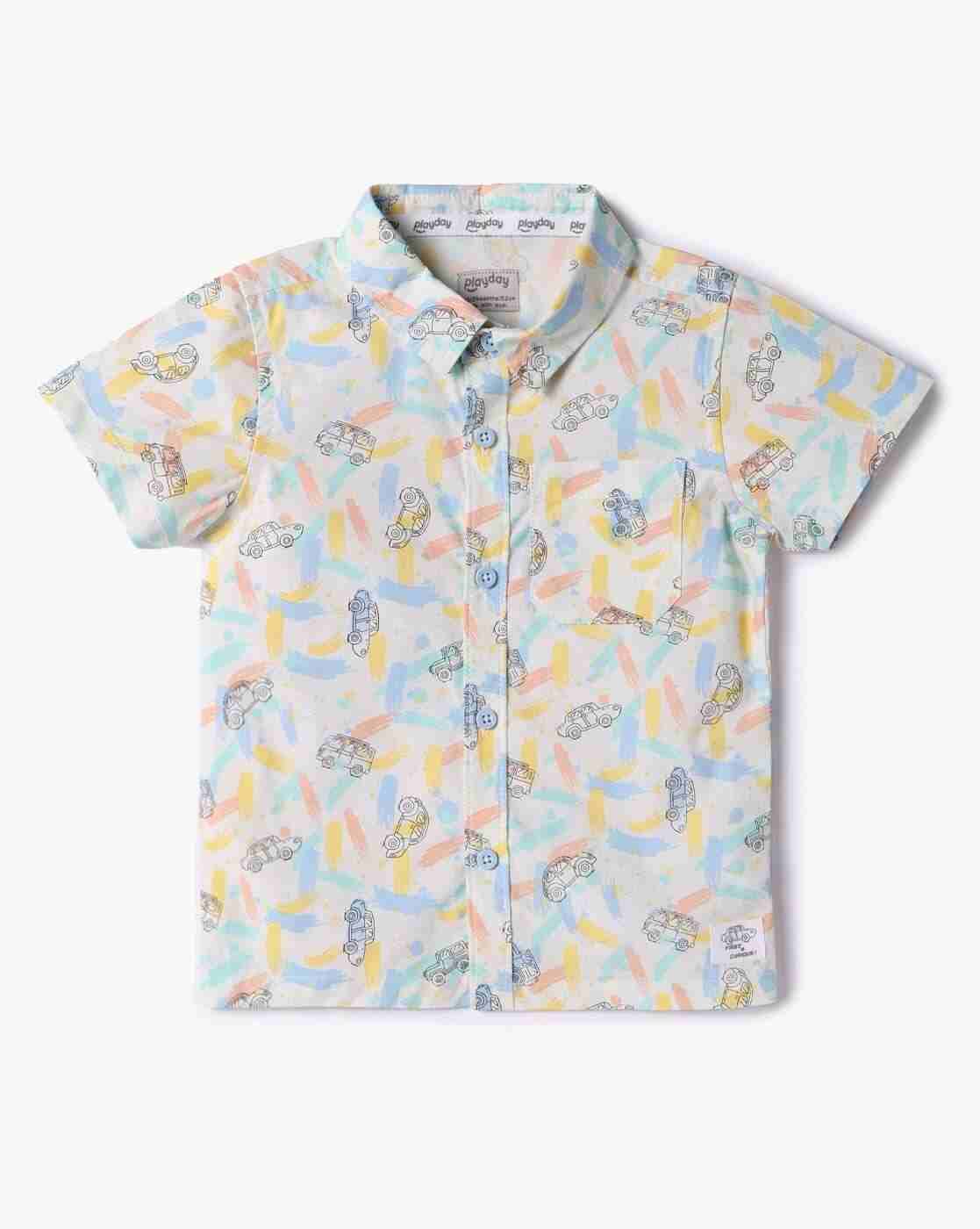 PLAYDAY | Boys Printed Shirt with Shorts|1
