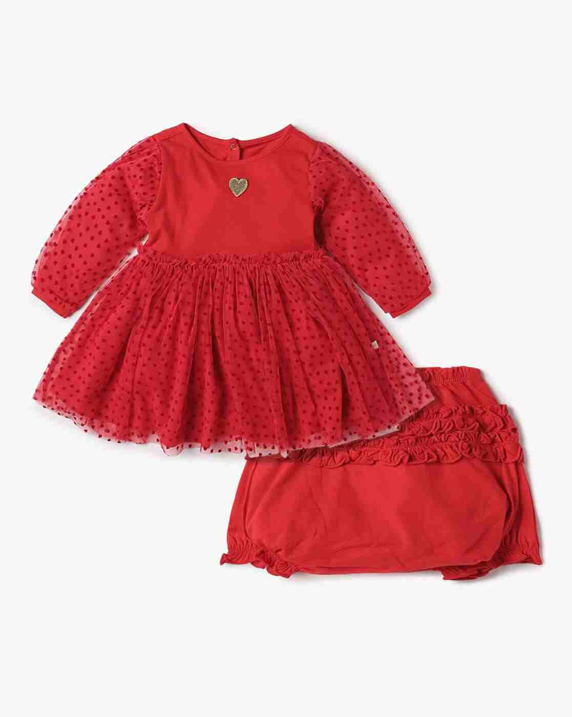 PLAYDAY | Girls Micro Print Dress with Bloomer|0