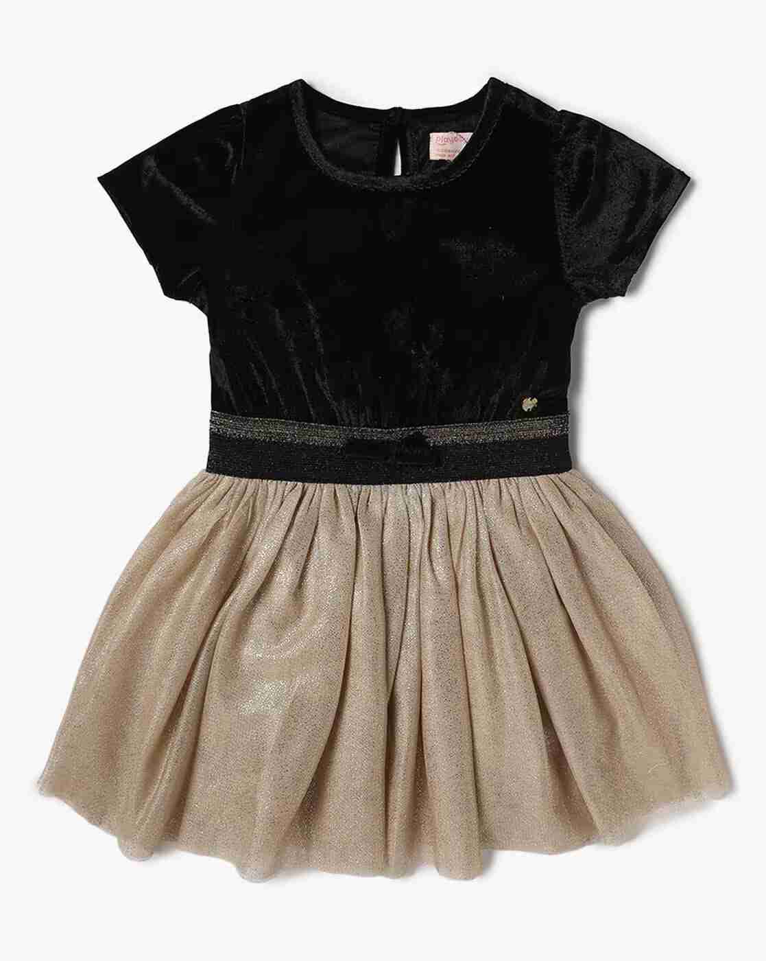 PLAYDAY | Girls Foil Print Fit & Flare Dress|0