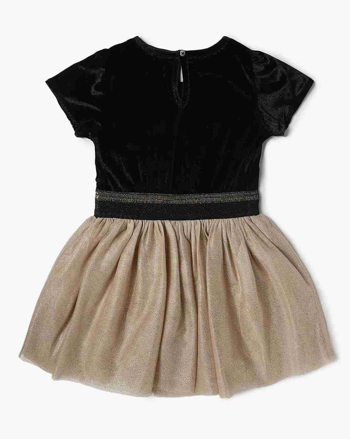 PLAYDAY | Girls Foil Print Fit & Flare Dress|1