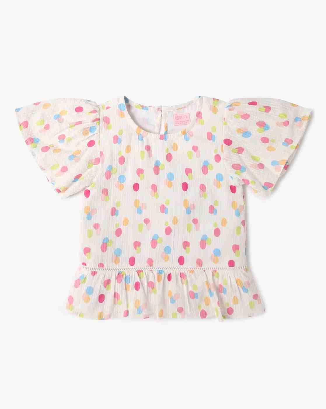 PLAYDAY | Girls Polka-Dot Print Top & Shorts Set|1