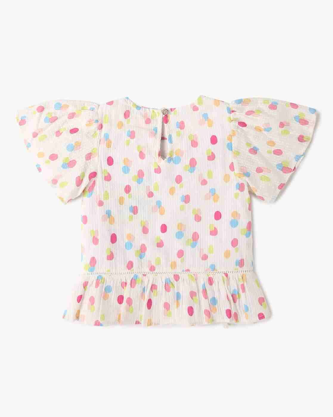 PLAYDAY | Girls Polka-Dot Print Top & Shorts Set|2