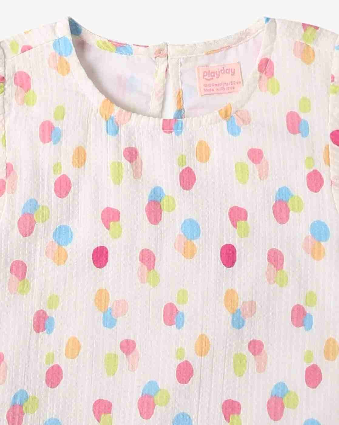 PLAYDAY | Girls Polka-Dot Print Top & Shorts Set|5