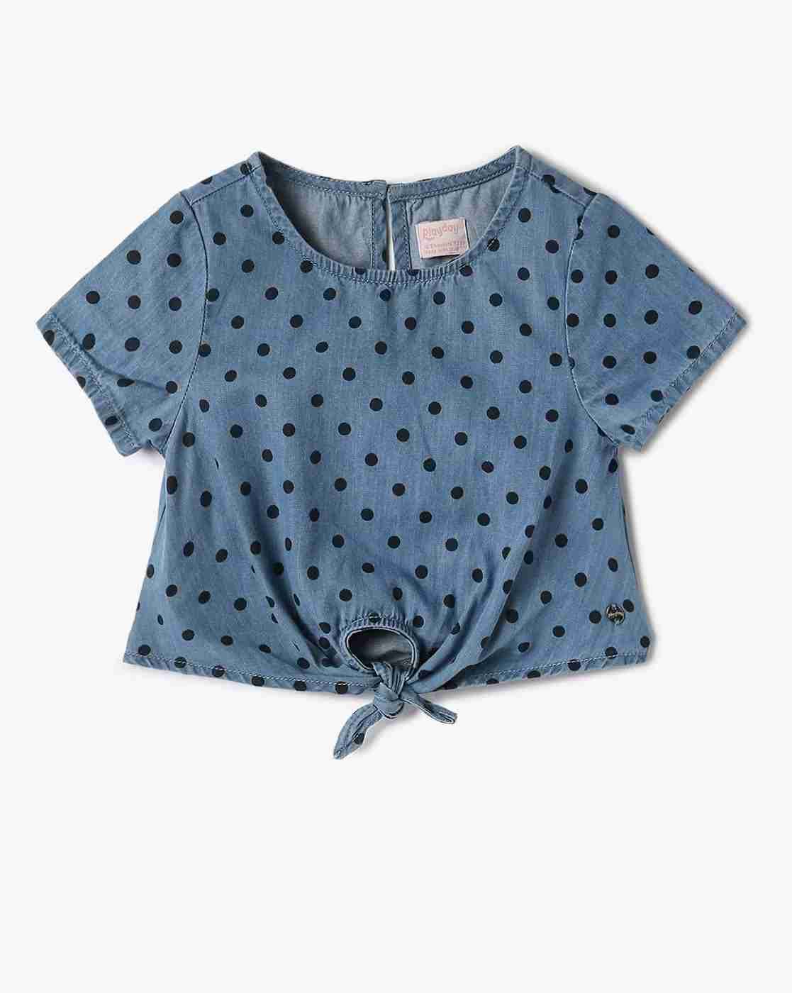 PLAYDAY | Girls Polka-Dot Print Top & Shorts Set|2
