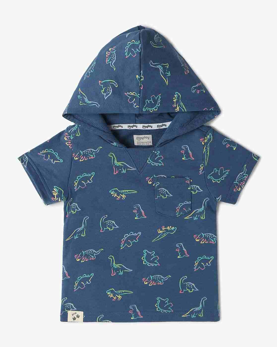 PLAYDAY | Boys Printed Hoodie & Shorts Set|1