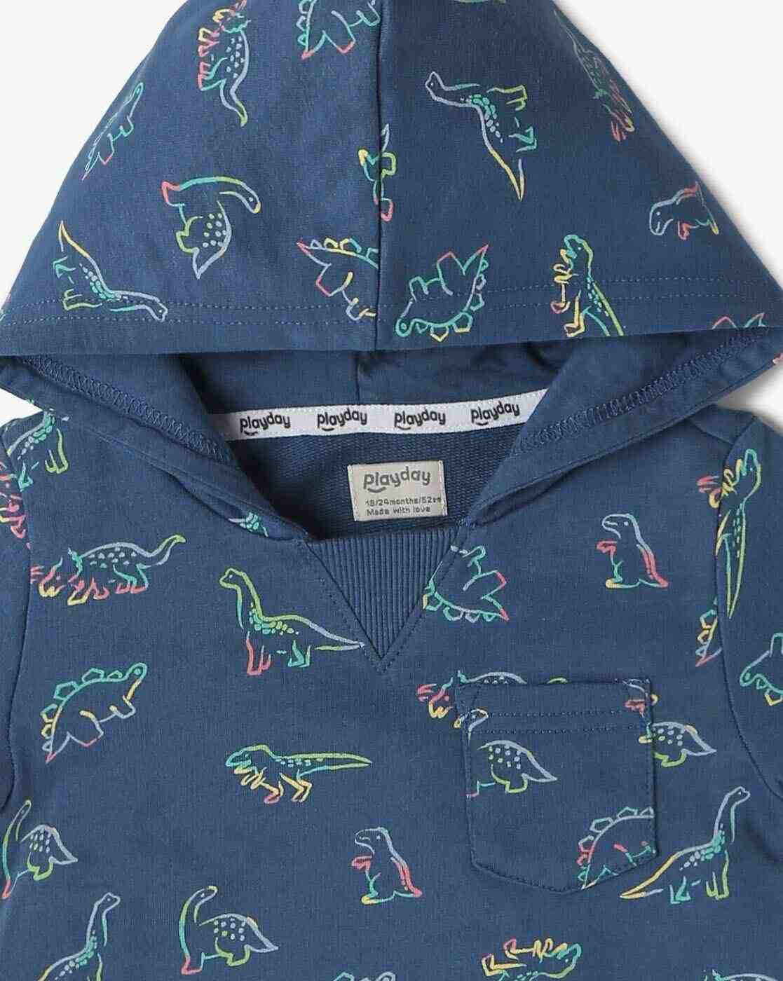 PLAYDAY | Boys Printed Hoodie & Shorts Set|5