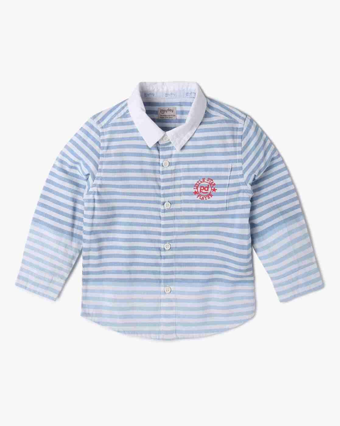 PLAYDAY | Boys Striped Shirt & Pants Set|1