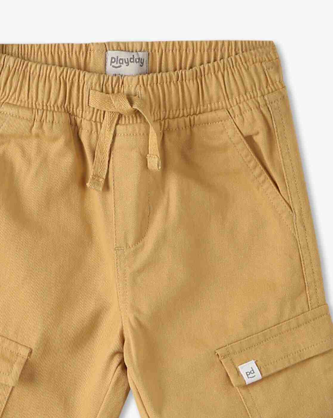 PLAYDAY | Boys Straight Fit Flat-Front Cargo Joggers|2