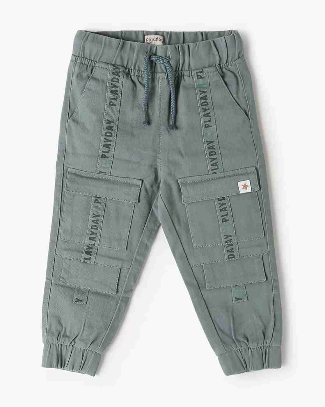 PLAYDAY | Boys Typographic Print Relaxed Fit Cargo Pants|0