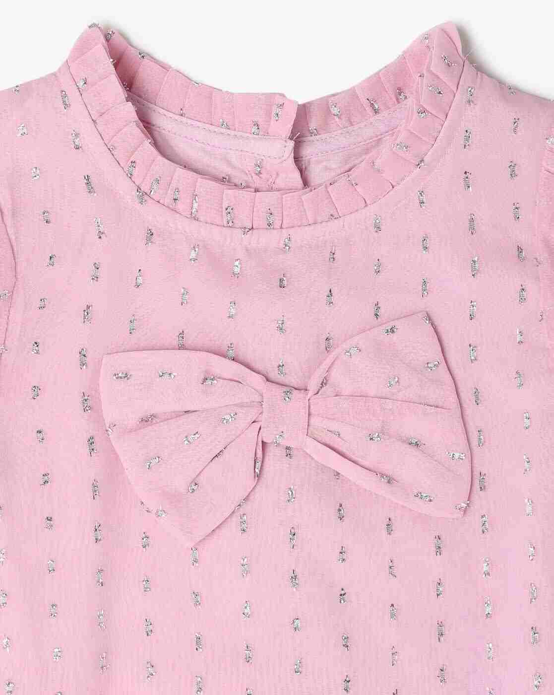 PLAYDAY | Girls Metallic Round-Neck Top|2