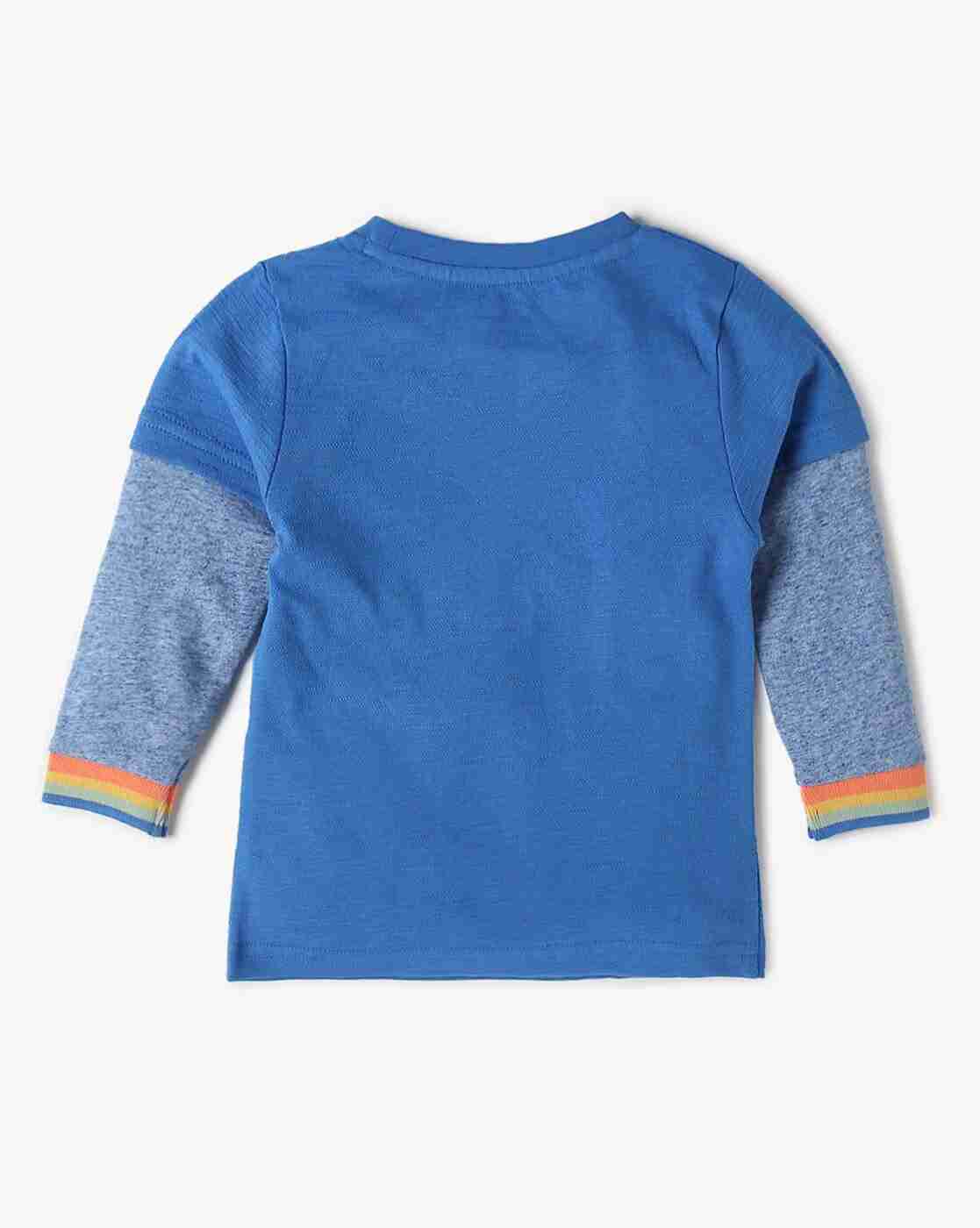 PLAYDAY | Boys Typographic Print Regular Fit Crew-Neck T-Shirt|1