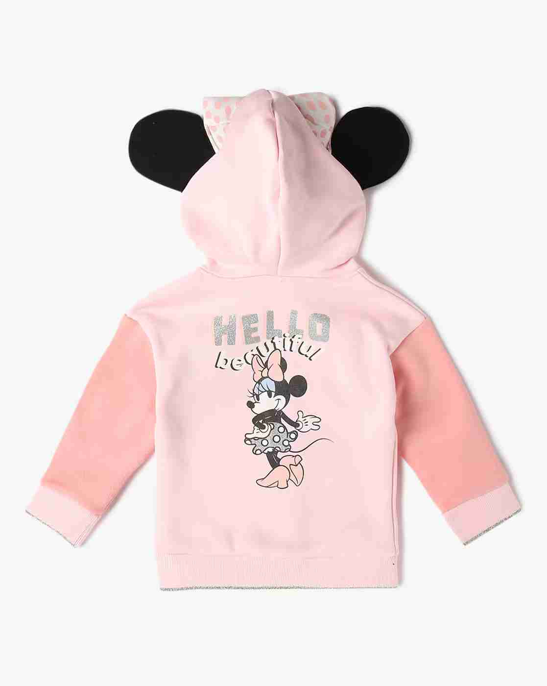 PLAYDAY | Girls Minnie Regular Fit Zipper Hoodie|1
