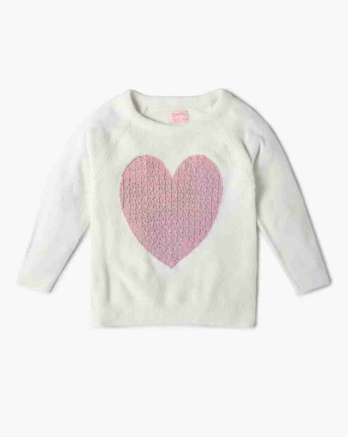PLAYDAY | Girls Heart Pattern Cotton Sweatshirt|0
