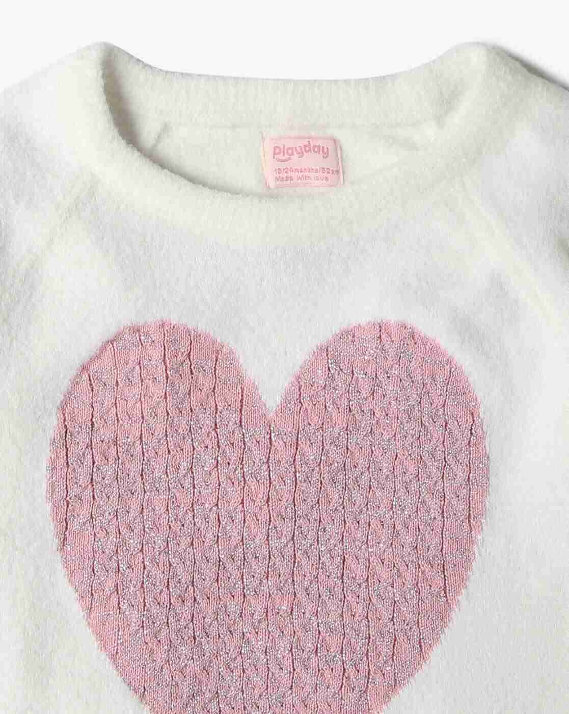 PLAYDAY | Girls Heart Pattern Cotton Sweatshirt|2