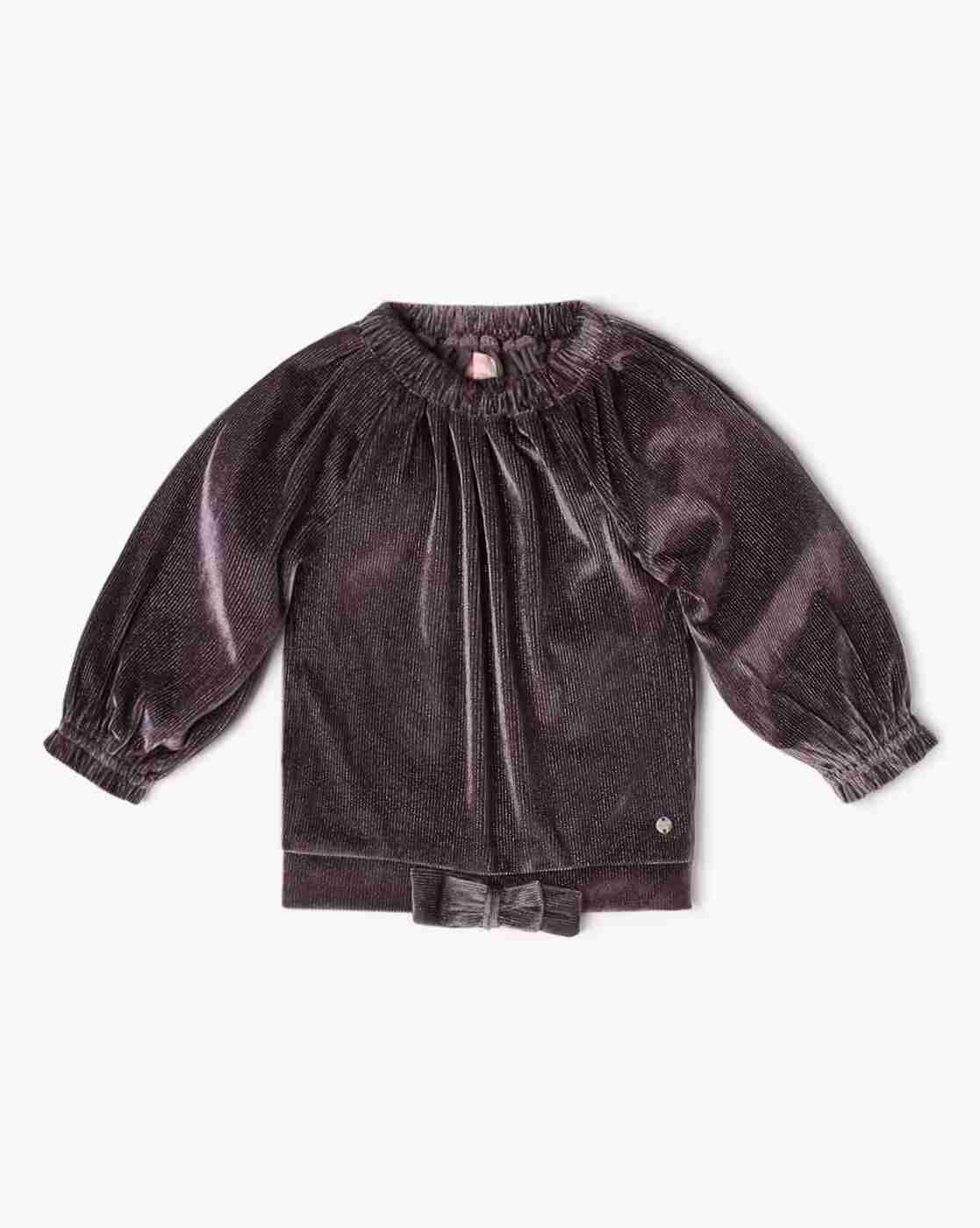 PLAYDAY | Girls Regular Fit Woven Top with Bow|0