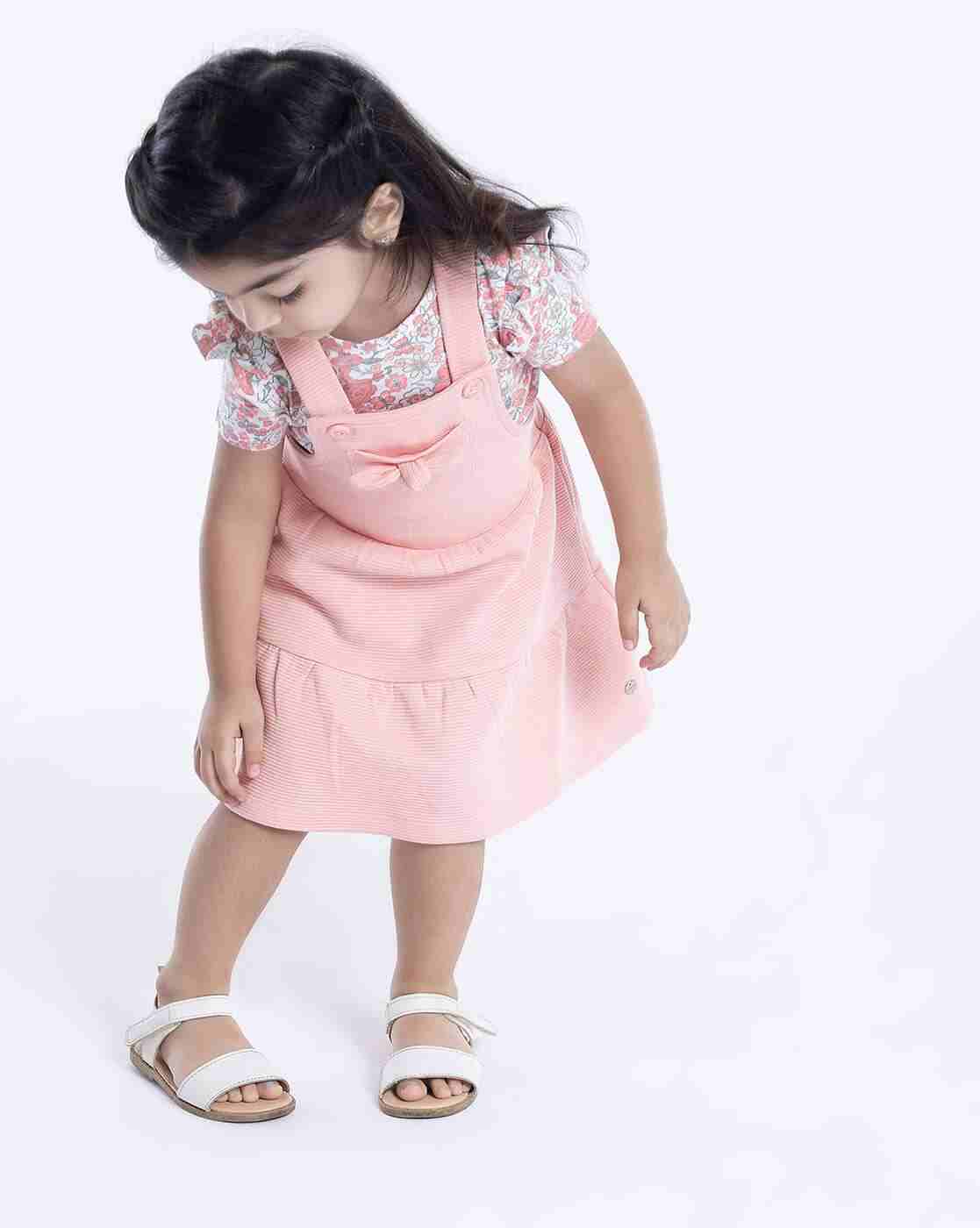 PLAYDAY | Girls Floral Print Top with Dungaree Set|0