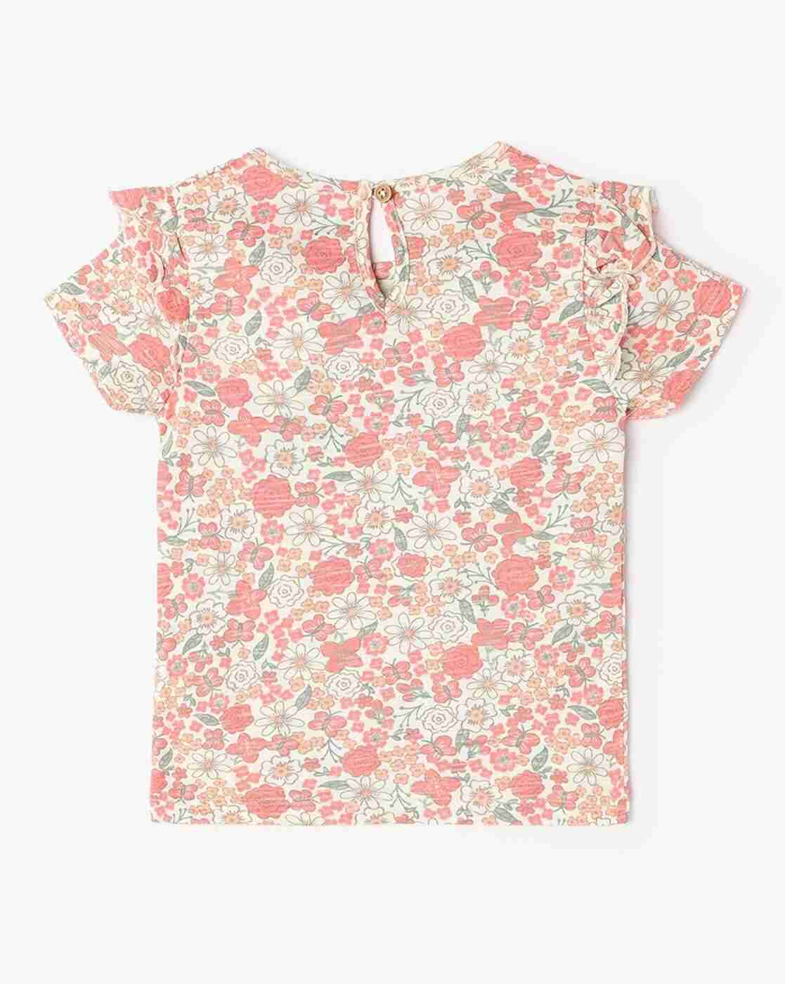 PLAYDAY | Girls Floral Print Top with Dungaree Set|3