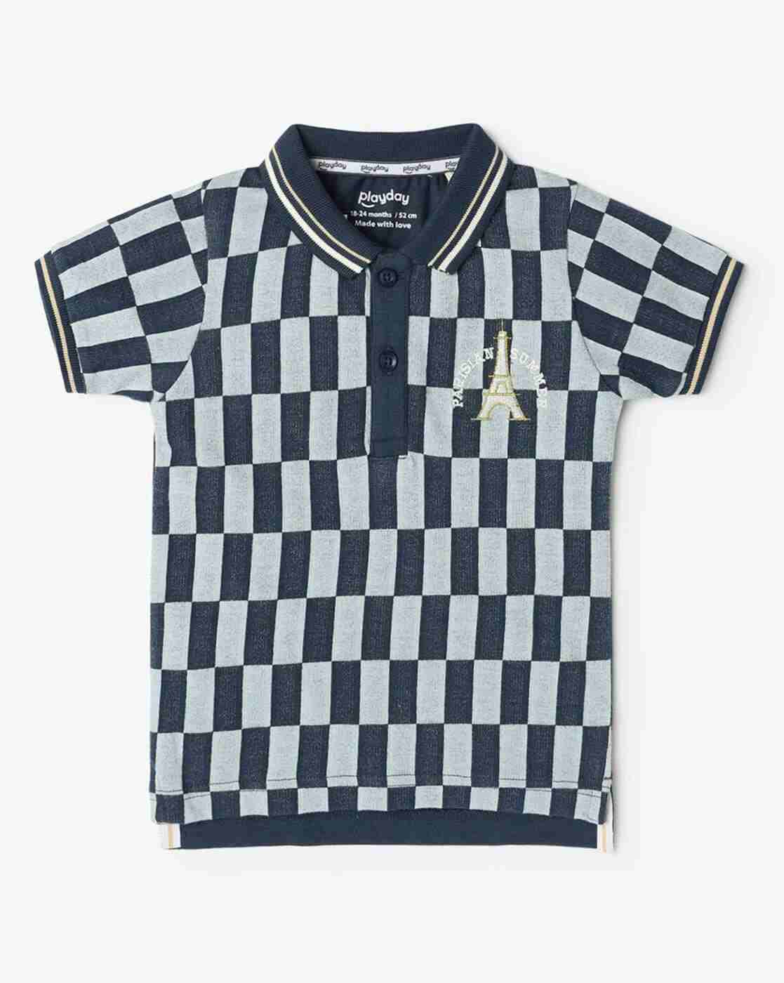 PLAYDAY | Boys Geometric Print Relaxed Fit Polo T-Shirt|2