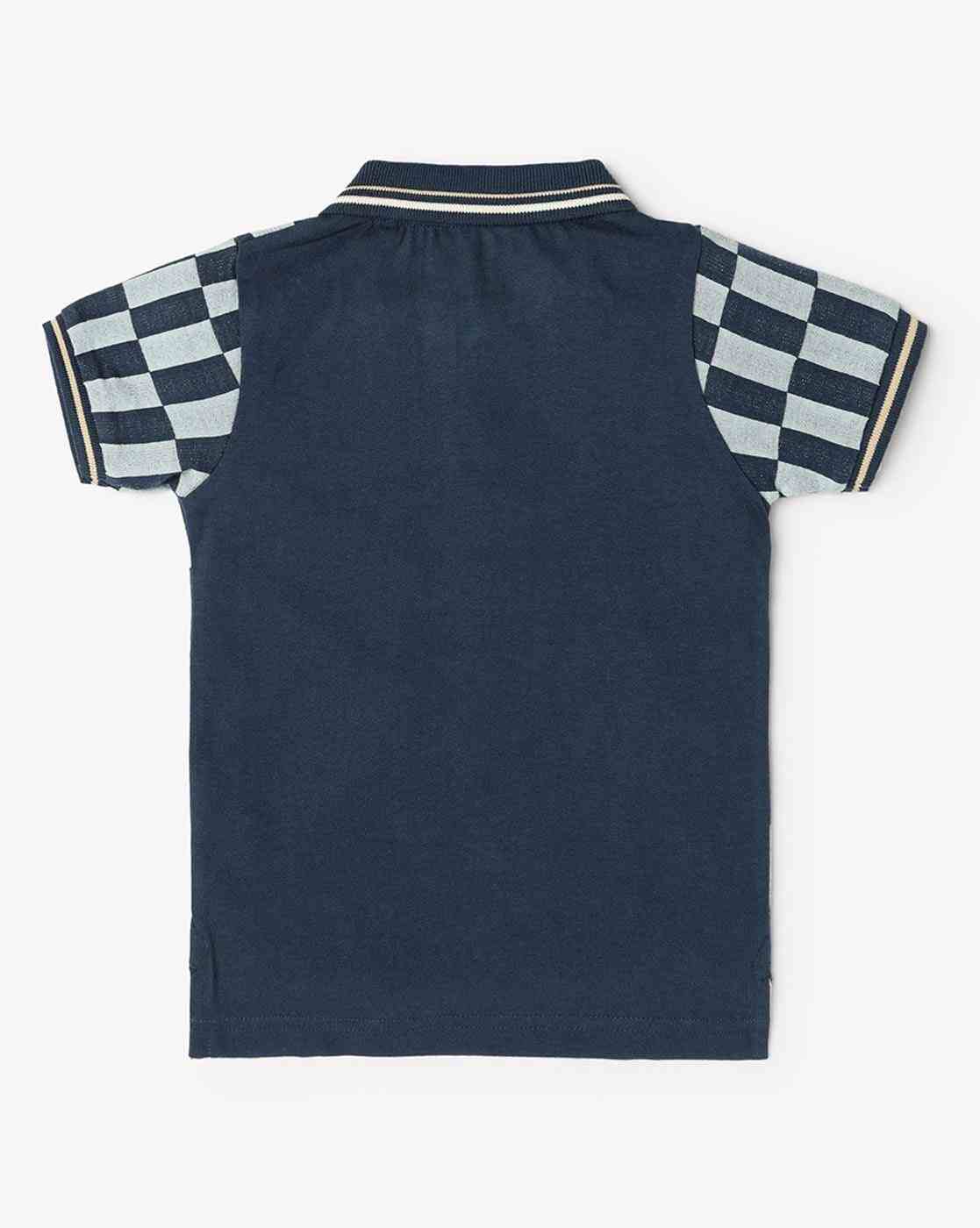 PLAYDAY | Boys Geometric Print Relaxed Fit Polo T-Shirt|3