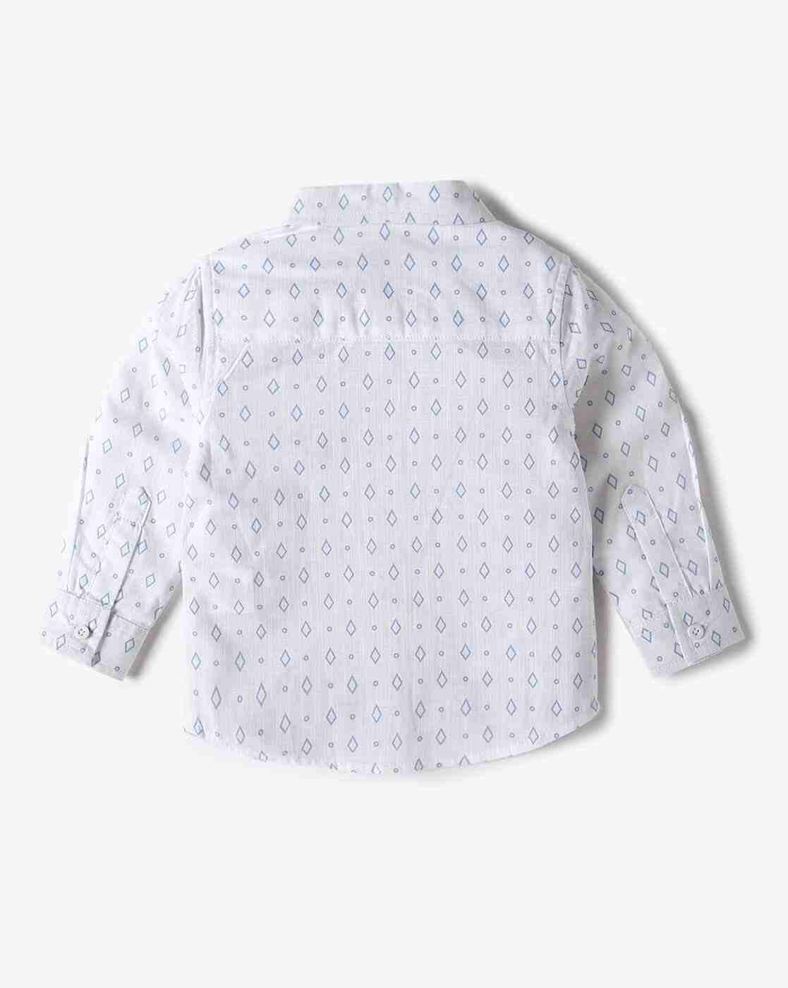 PLAYDAY | Boys Geometric Print Cotton Shirt & Pants Set|2