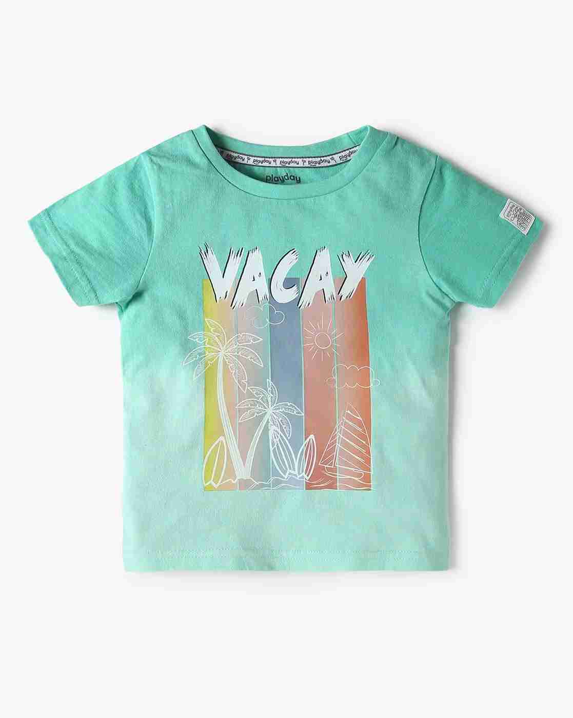PLAYDAY | Boys Graphic Print Relaxed Fit Round-Neck T-Shirt|0