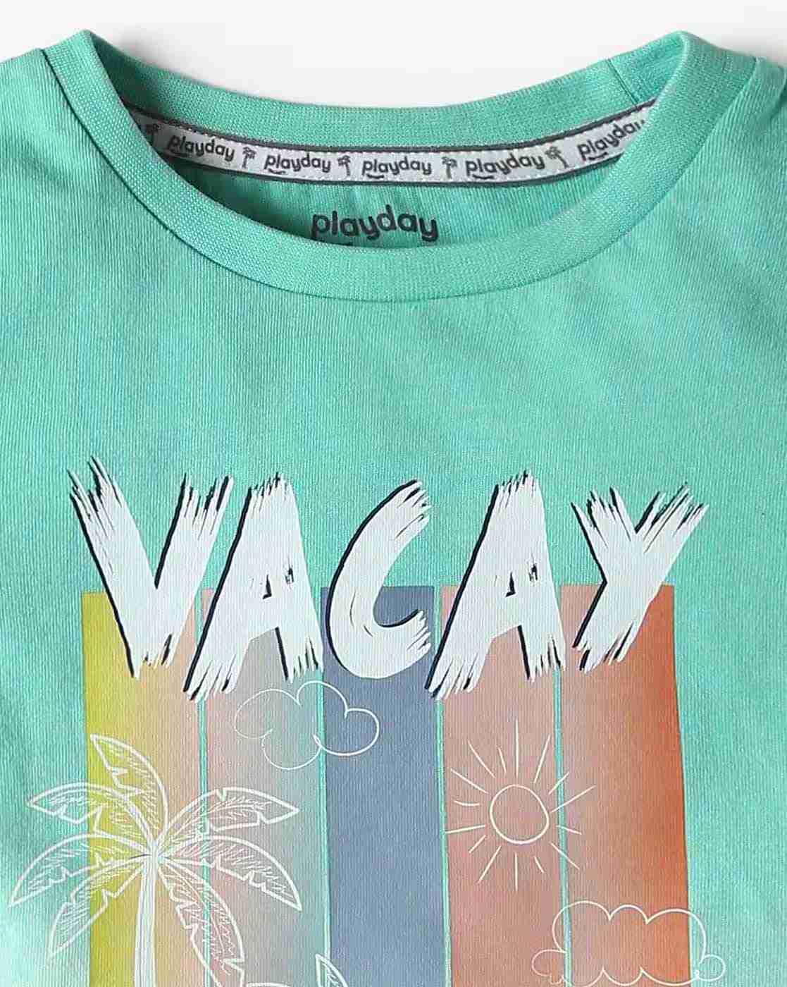 PLAYDAY | Boys Graphic Print Relaxed Fit Round-Neck T-Shirt|2