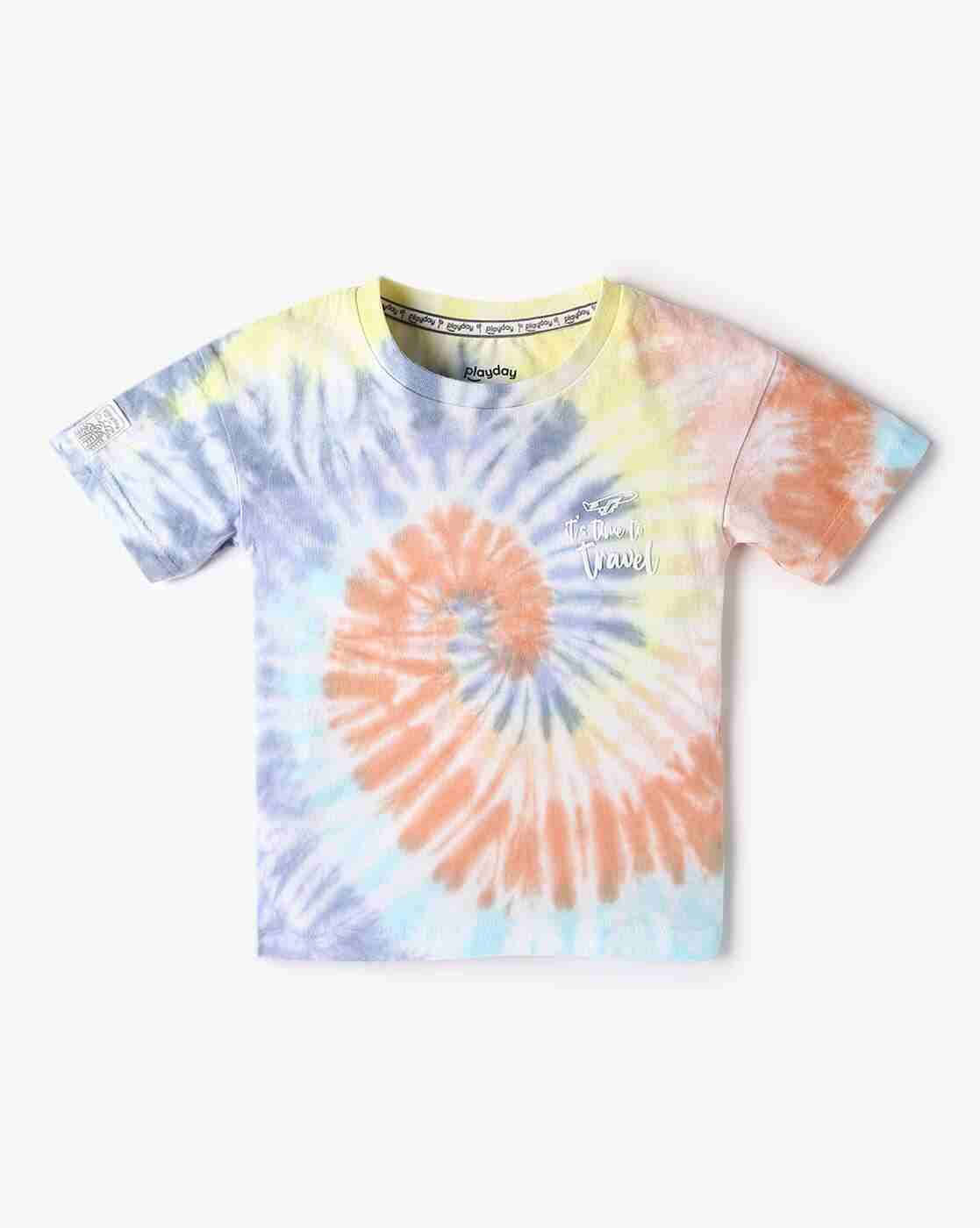 PLAYDAY | Boys Tie & Dye Relaxed Fit Round-Neck T-Shirt|2
